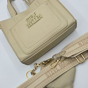 Steve Madden Cream Gold Crossbody Bag
